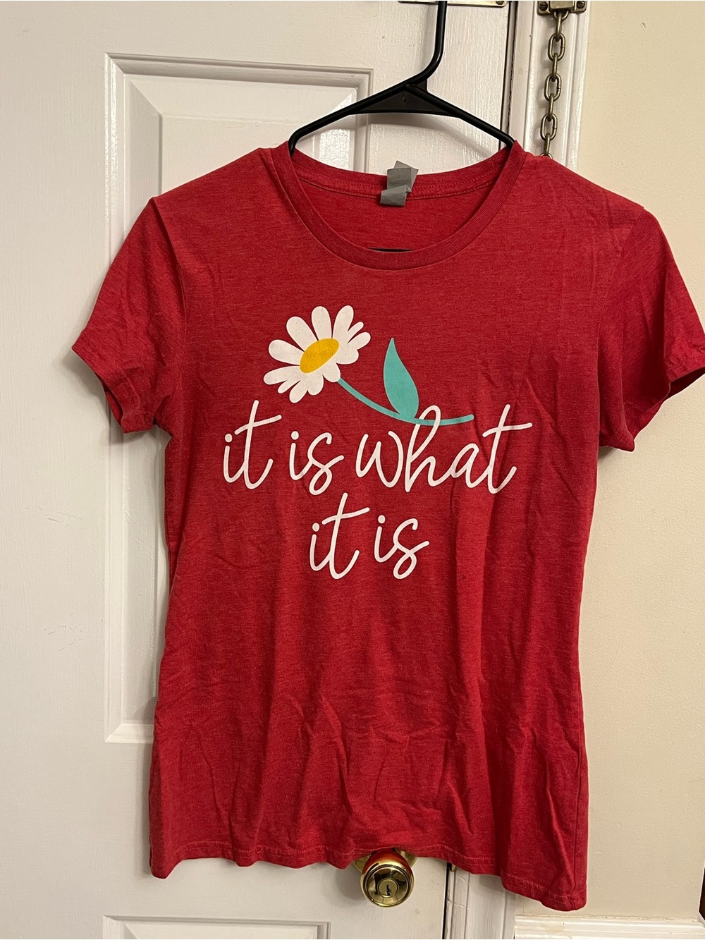 Instant Message “It Is What It Is” Daisy Graphic T-Shirt Women’s Small